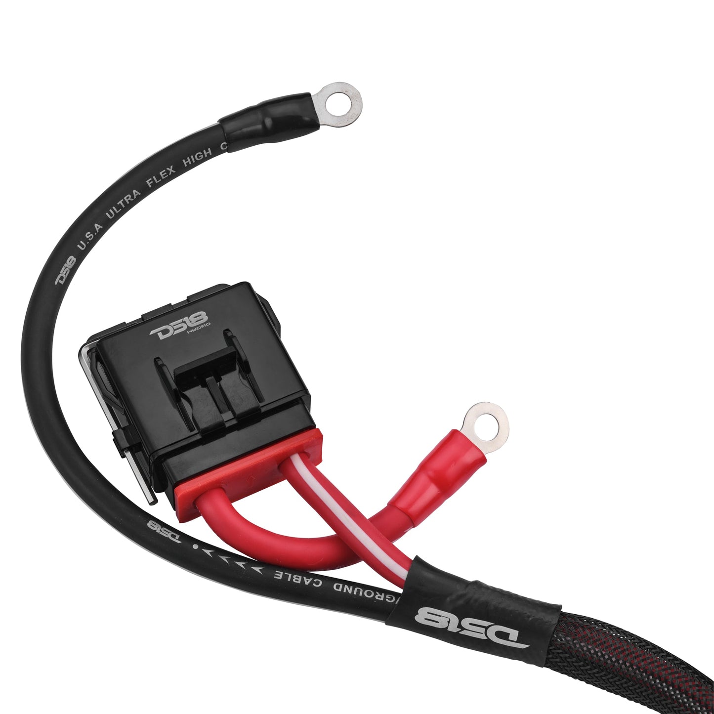 UTV 4-Gauge Power Harness Kit – 12ft Power & Ground Cables with Water-Resistant Fuse Holder for 4-Door UTVs.