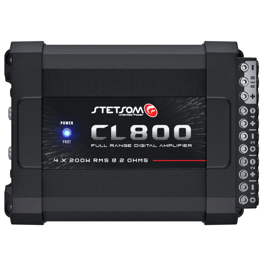 Stetsom CL 800.4 2 Ohm 4 Channel Amplifier – 800W RMS - Audio Sellerz