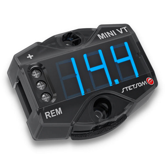 Stetsom Mini Digital Voltmeter | Blue LED Battery Monitor 