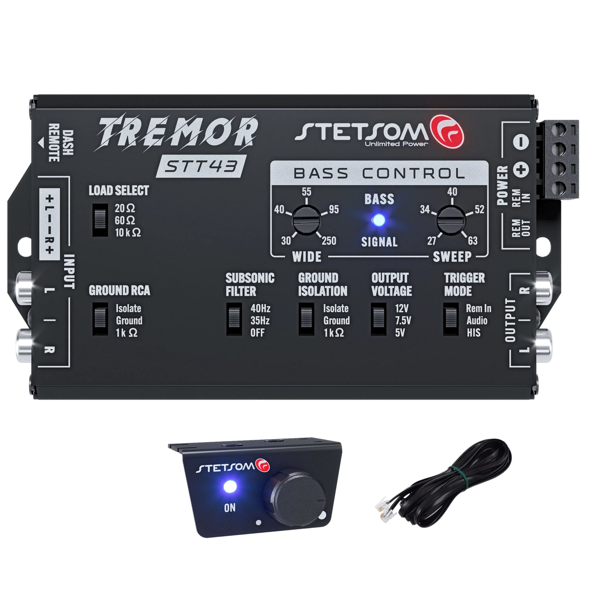 Stetsom STT43 Tremor Pro Bass Restoration Processor with Bass Knob - Audio Sellerz