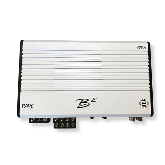 B2 Audio RAVE Series 800 Watt RMS 1 Ohms 4 Channel Class-D Car Audio Amplifier.