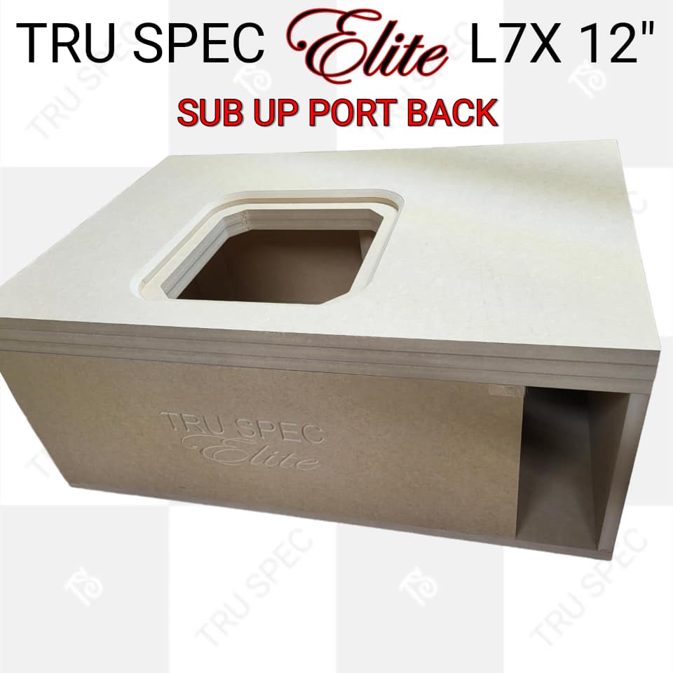 TRU SPEC Elite Prefab Kicker Solo X 12" L7X Sub Up Port Back Subwoofer Enclosure.