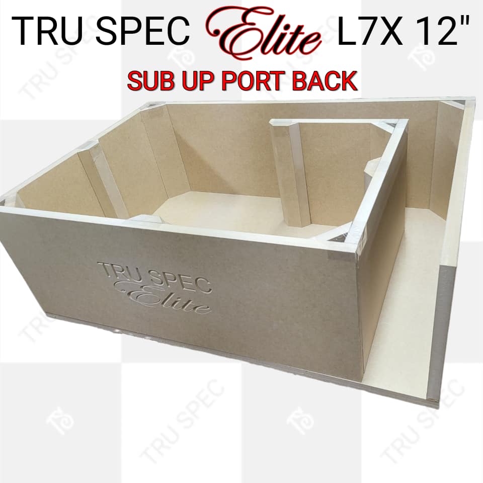 TRU SPEC Elite Prefab Kicker Solo X 12" L7X Sub Up Port Back Subwoofer Enclosure.