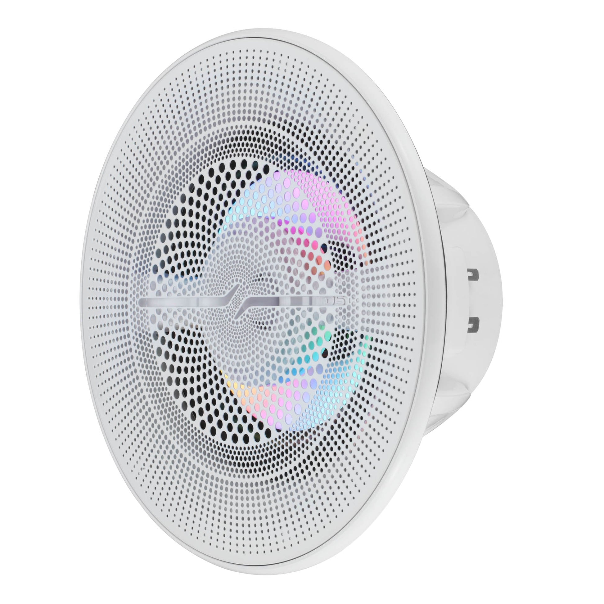 Luxury 8” 2-Way Marine Coaxial Speaker with Digital LED Lights and Flush Magnetic Mount Grille | 175W RMS 4-Ohm.