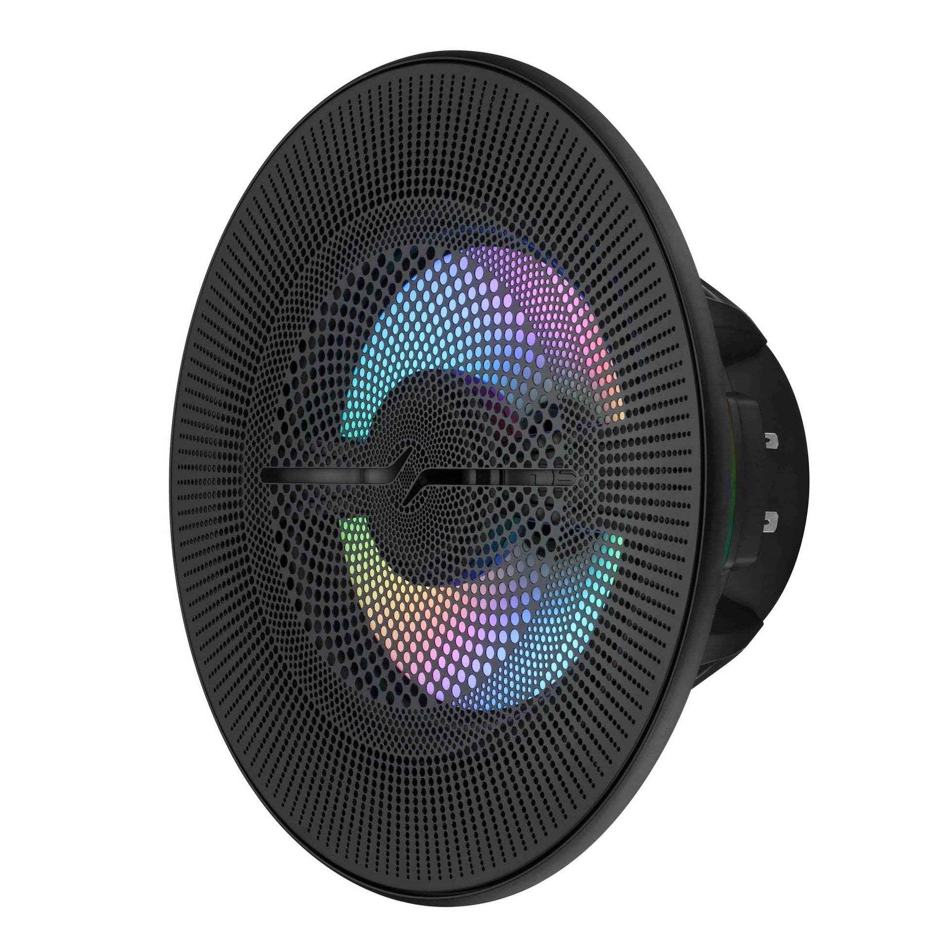 Luxury 8” 2-Way Marine Coaxial Speaker with Digital LED Lights and Flush Magnetic Mount Grille | 175W RMS 4-Ohm.
