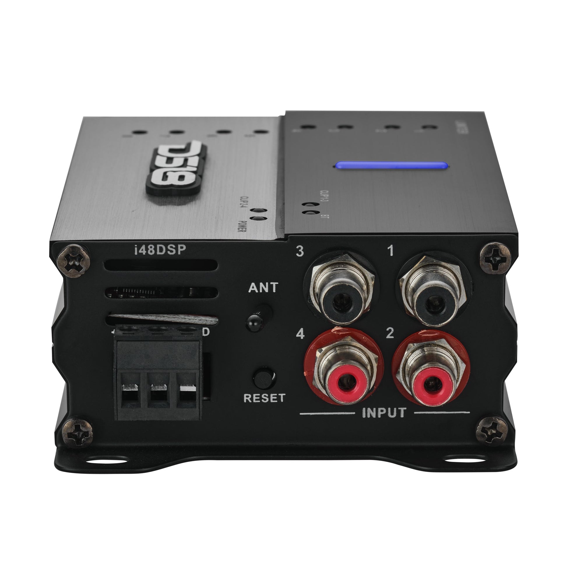 4-Input / 8-Output Digital Sound Processor with Bluetooth and App Control.