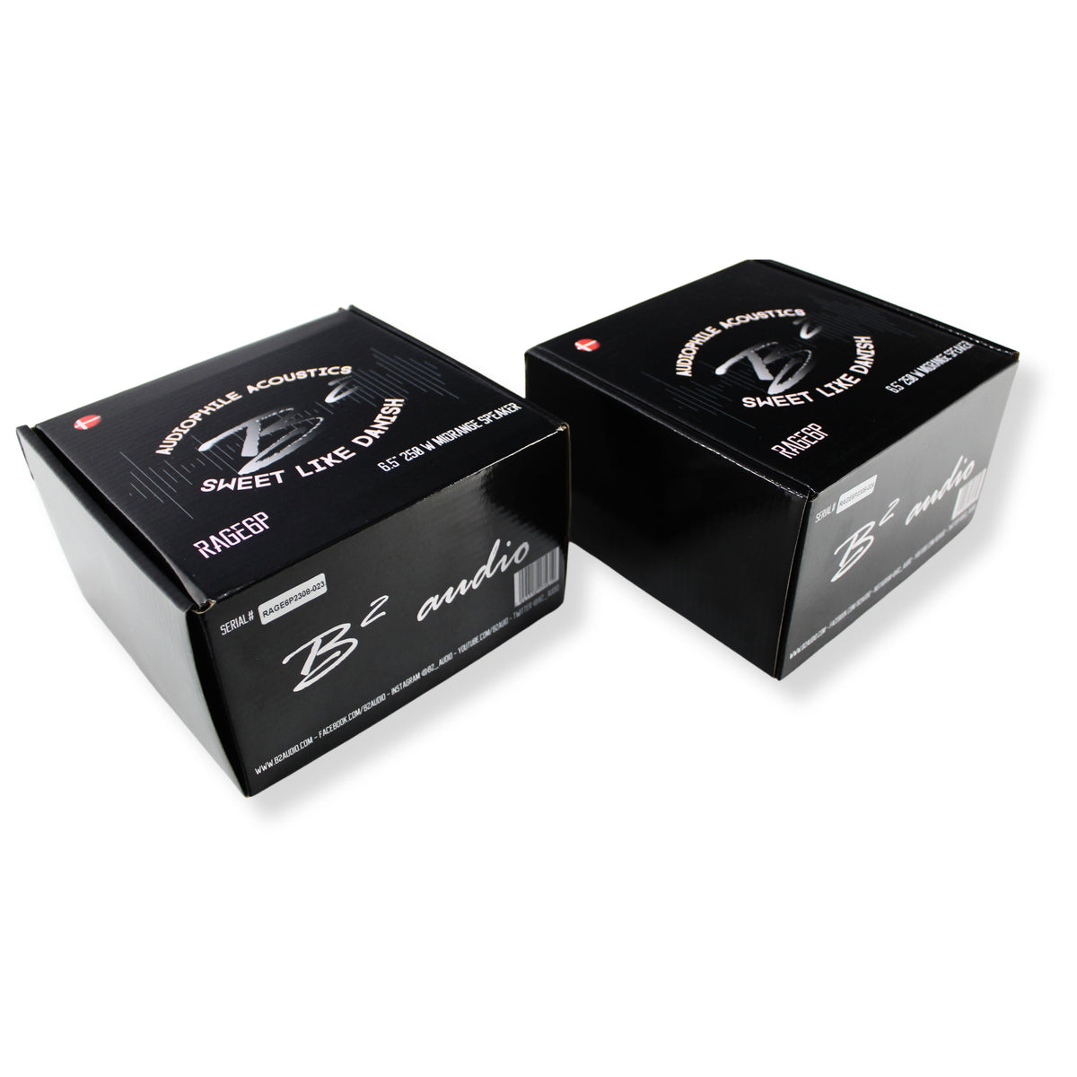 B2 Audio RAGE Series 6.5" 4-Ohm 120W RMS Mid-Range Speakers UV-Coated Cone, Sold in Pairs RAGE6P