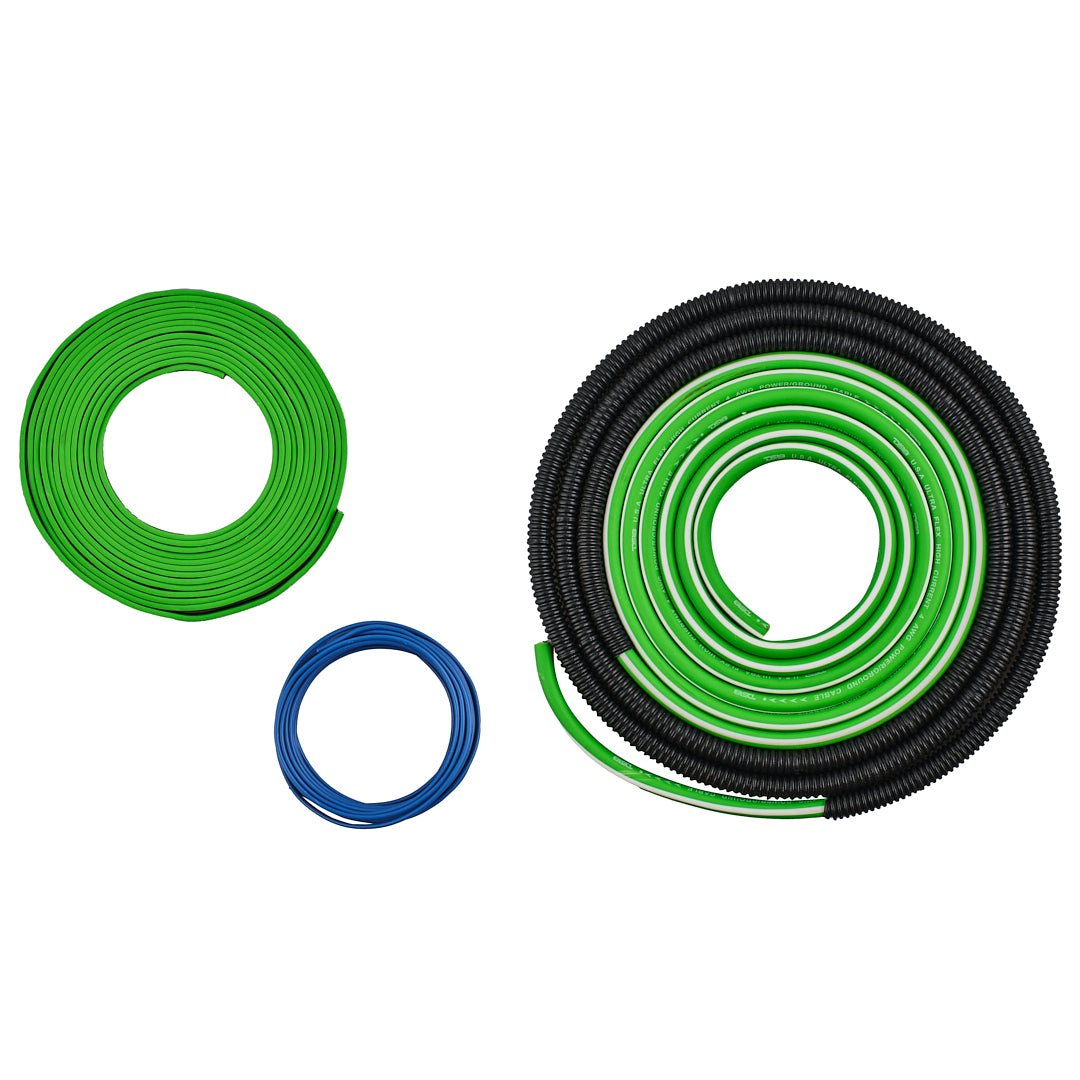 4-GA Amplifier Installation Wiring Kit - Green.