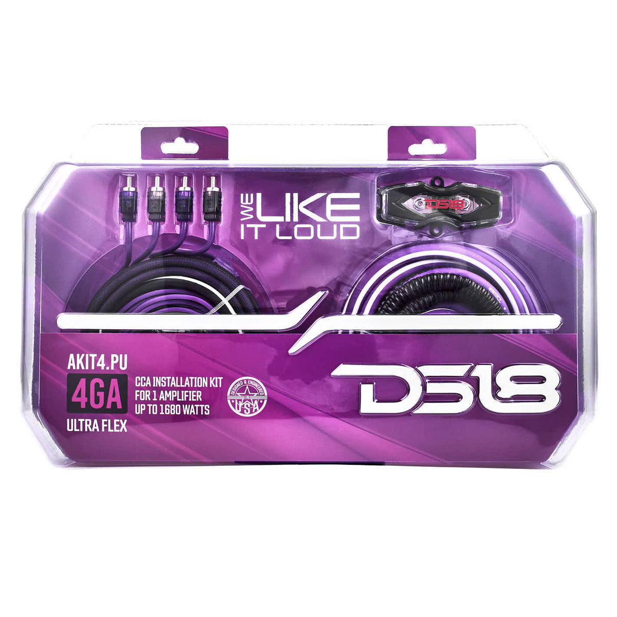 4-GA Amplifier Installation Wiring Kit - Purple.