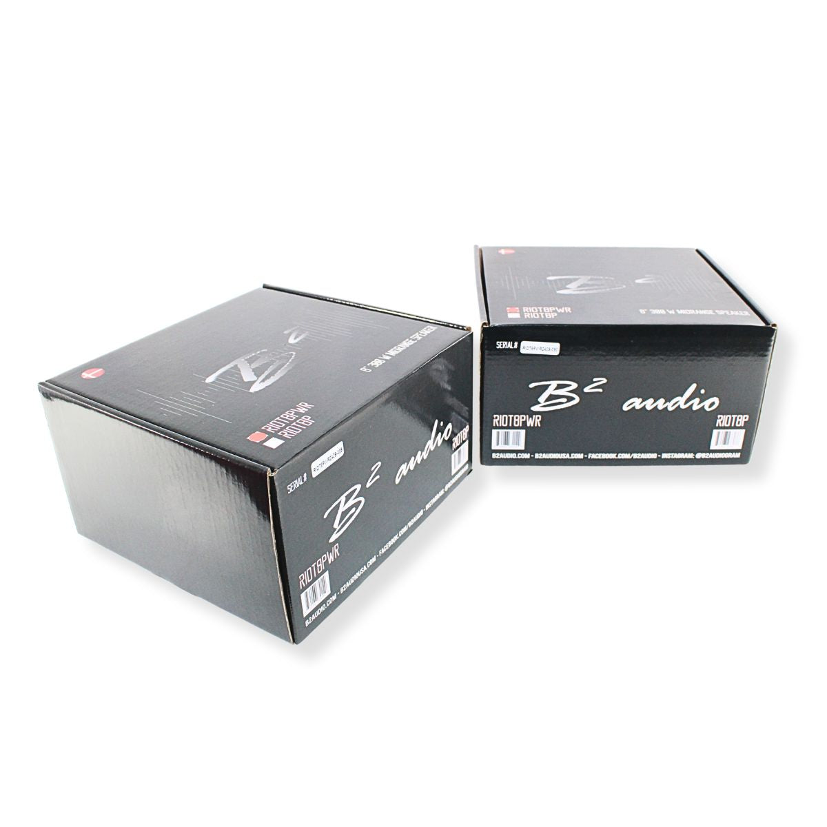 B2 Audio RIOT Series 8" 4-Ohm 150W RMS Mid-Range Speakers UV/Water Resistant Cone, Sold in Pairs RIOT8PWR
