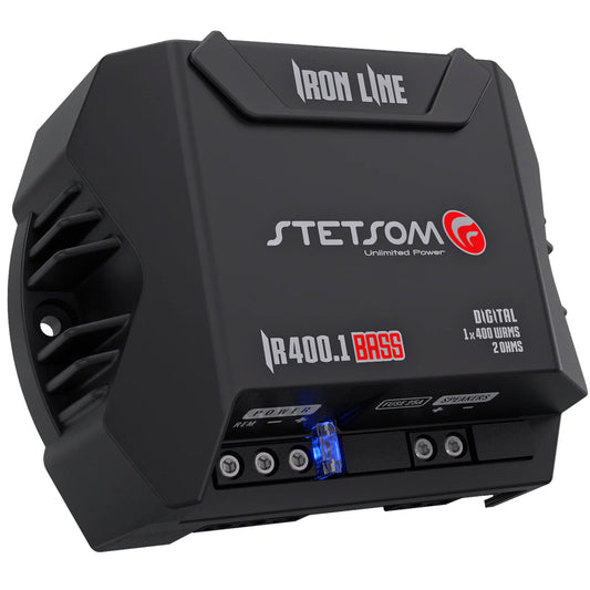 Stetsom IR 400.1 BASS Iron Line Digital Amplifier – 400W RMS 2 Ohm - Audio Sellerz