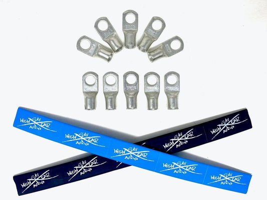 Audio Sellerz 4 Gauge Copper Ring Terminals w/ Heat Shrink – 10 Pack - Audio Sellerz