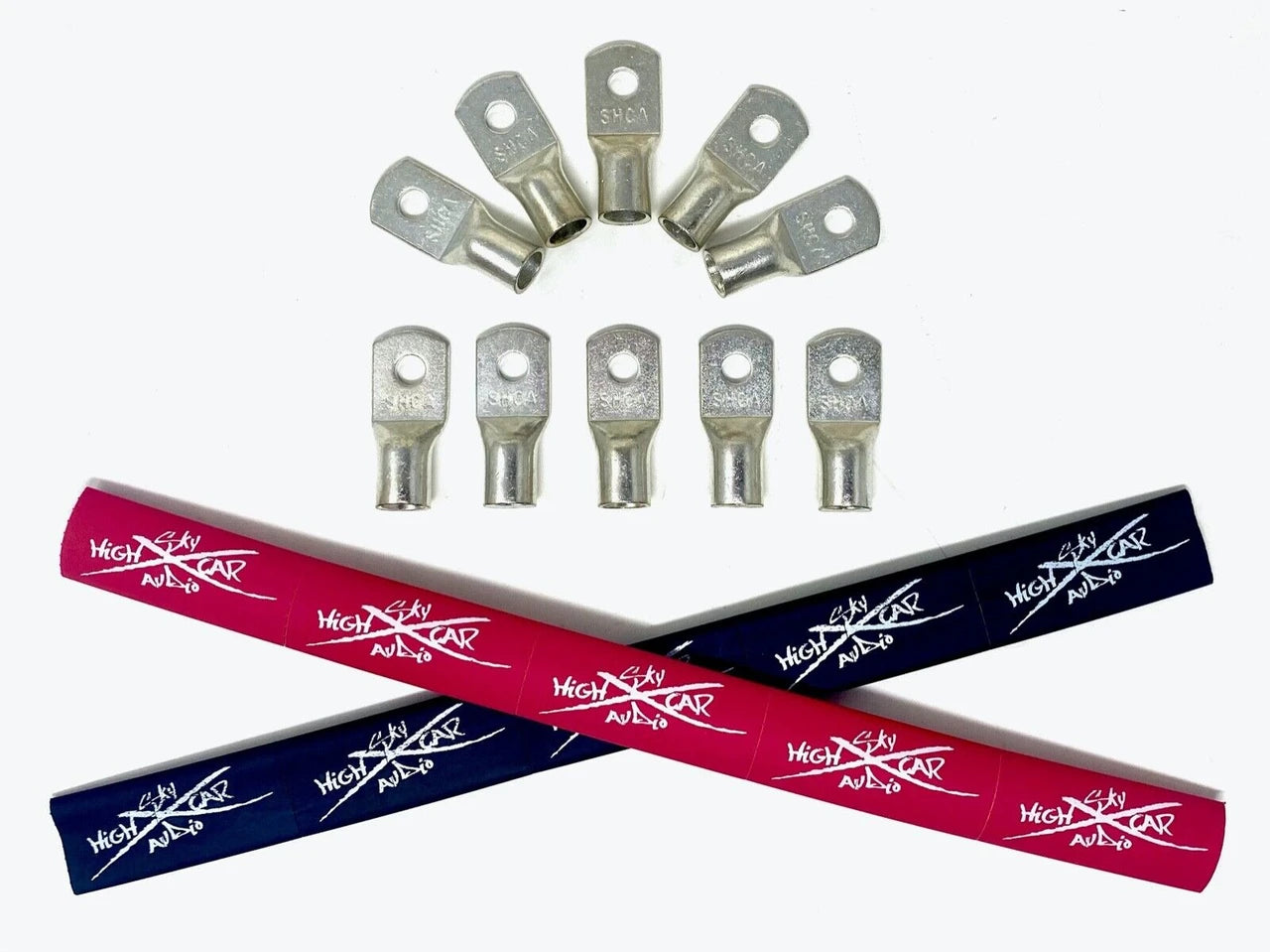 Audio Sellerz 4 Gauge Copper Ring Terminals w/ Heat Shrink – 10 Pack - Audio Sellerz