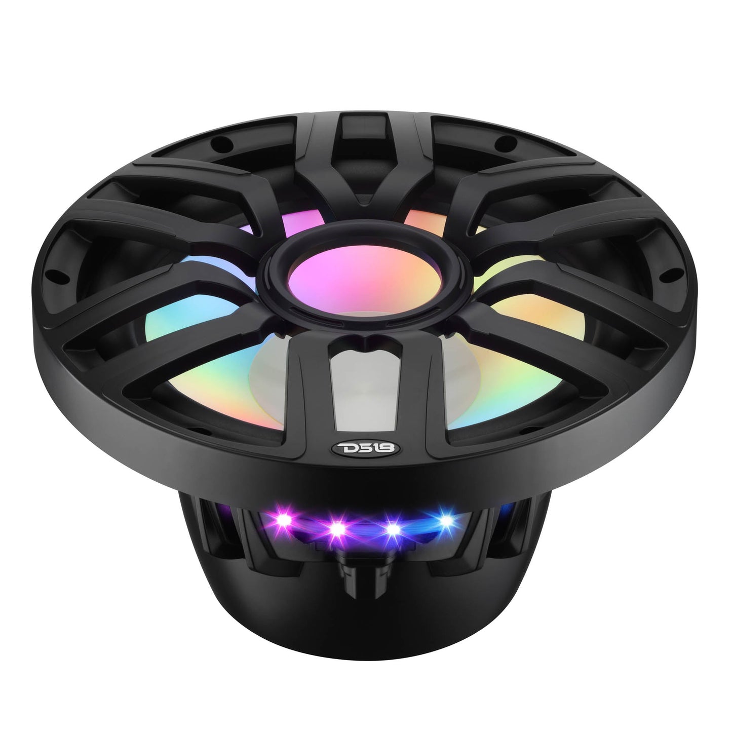 12” Marine Subwoofer with Hybrid Magnet Motor, Removable Grille and Digital LED Lights - 600W RMS 4-Ohm.