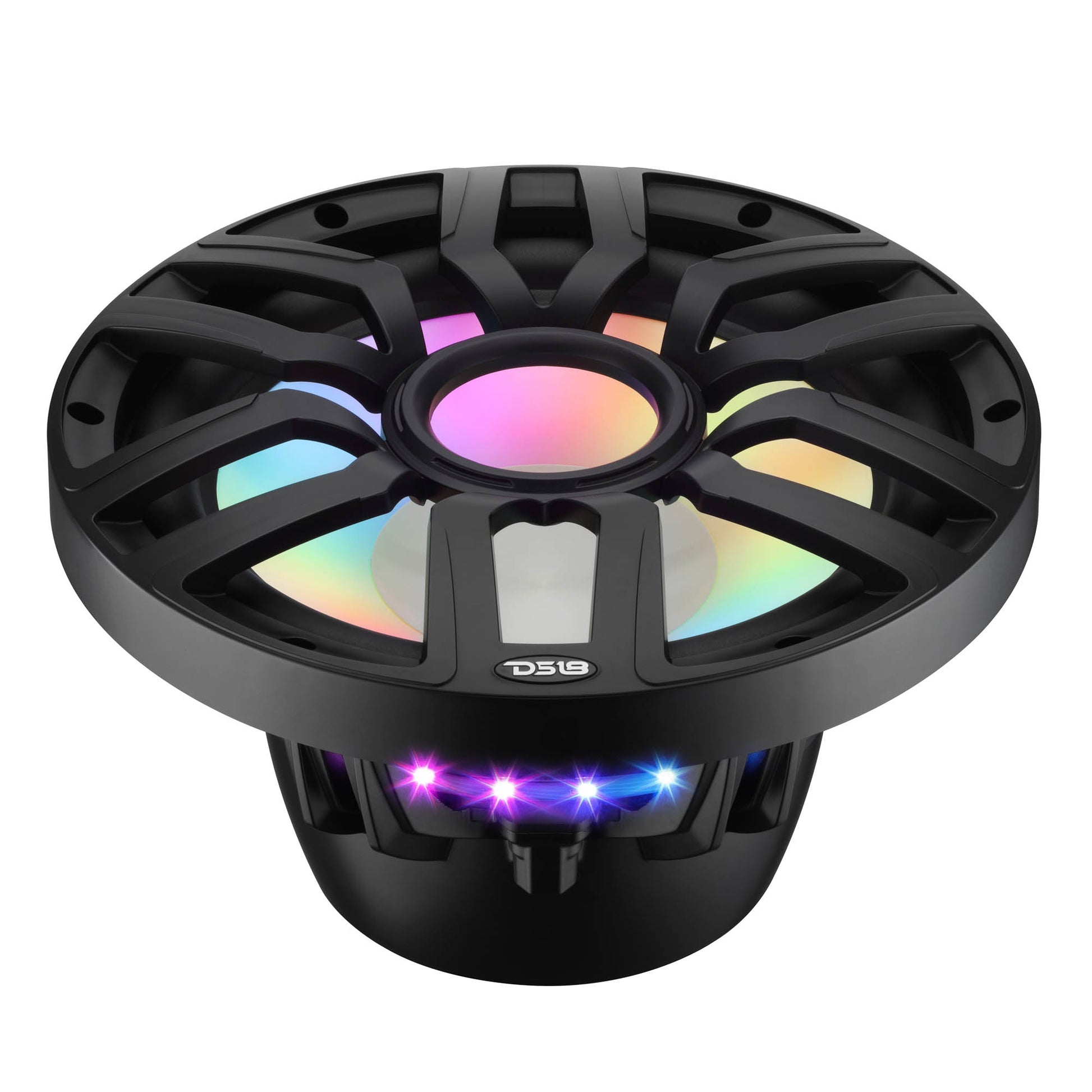 12” Marine Subwoofer with Hybrid Magnet Motor, Removable Grille and Digital LED Lights - 600W RMS 4-Ohm.