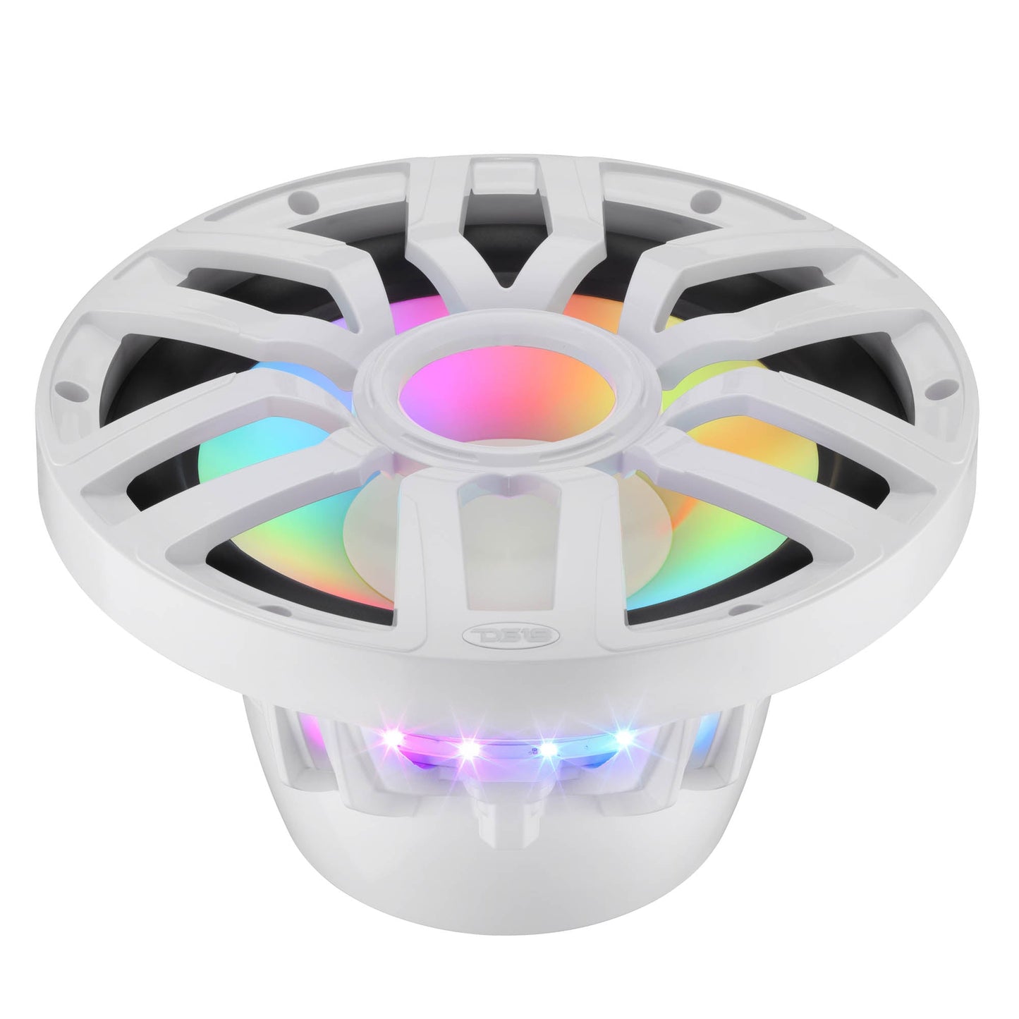 12” Marine Subwoofer with Hybrid Magnet Motor, Removable Grille and Digital LED Lights - 600W RMS 4-Ohm.
