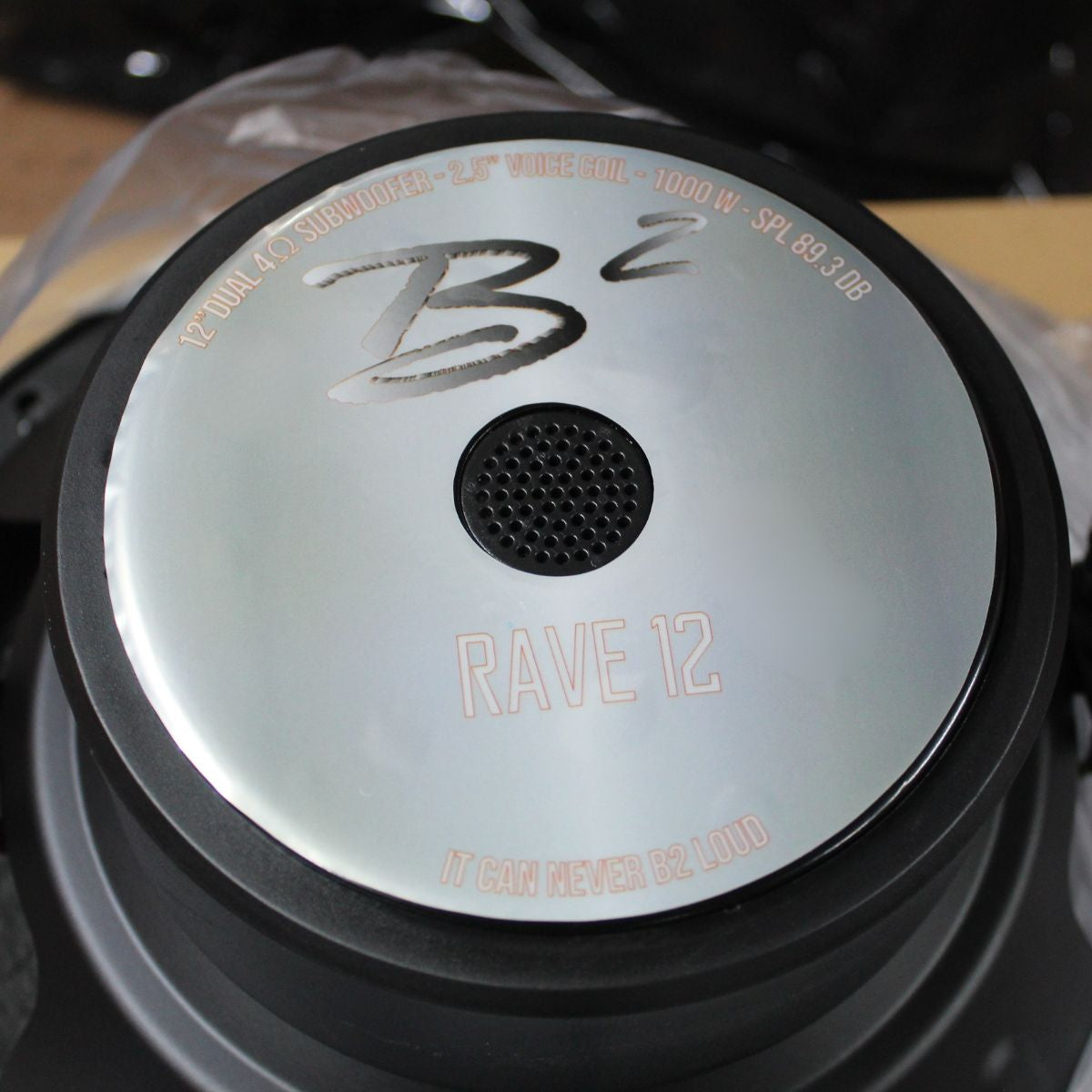 B2 Audio 12" Shallow Mount Subwoofer RAVE12 D4 500W RMS