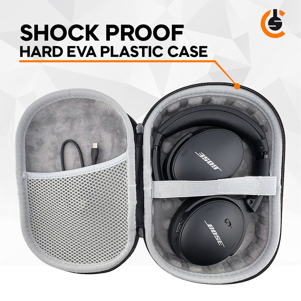 CentralSound EVA Hard Zippered Headphones Protective Carrying Case - Black - product image 5 - Audio Sellerz