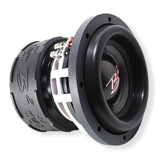 B2 Audio 8" Carbon Fiber Subwoofer RAMPAGE8 V3 1000W RMS Dual 1 Ohm.