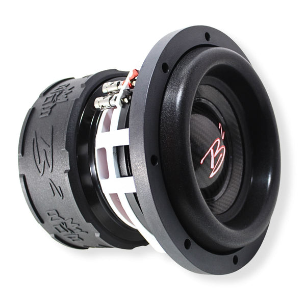 B2 Audio 8" Carbon Fiber Subwoofer RAMPAGE8 V3 1000W RMS Dual 1 Ohm.