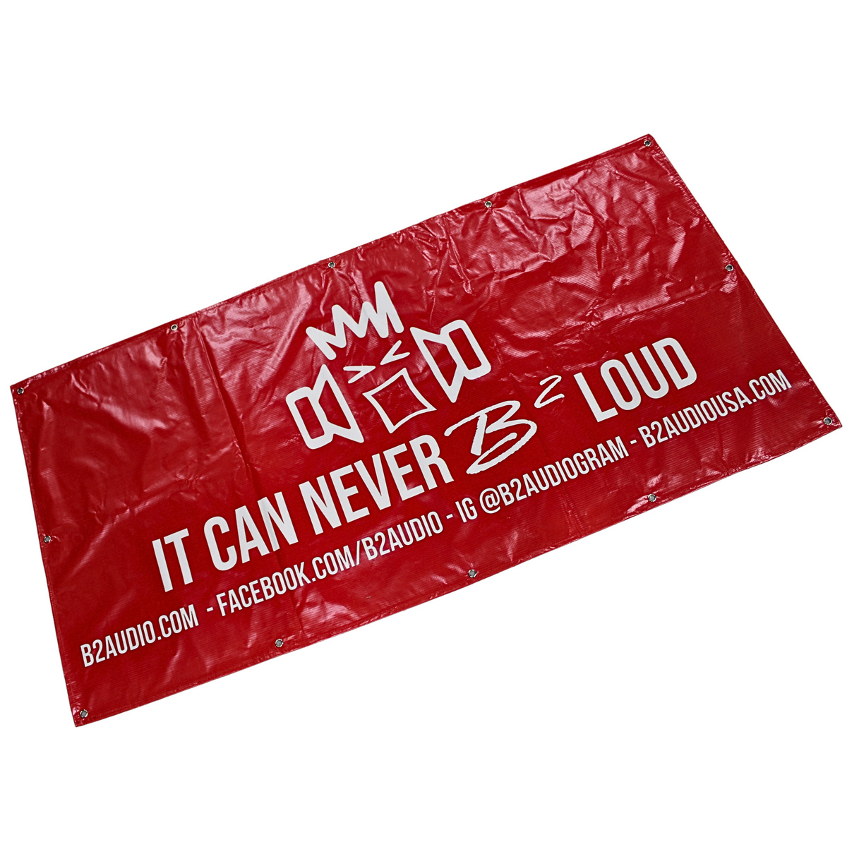 Official B2 Audio 5ft x 3ft Red Eye-Catching Display Banner.