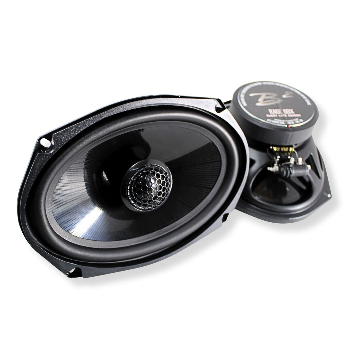 B2 Audio RAGE Series Pair of 6x9" 4-Ohm 100 Watt RMS Coaxial Mid To High End Speakers RAGE69X.