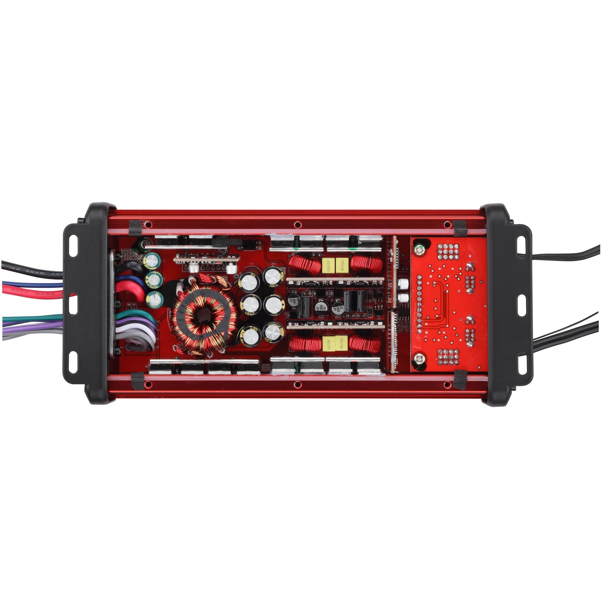 NXL 4-Channel Full-Range Class D Waterproof IP67 Marine and Powersports NANO Amplifier with Bluetooth 5.1 Receiver Built-In.