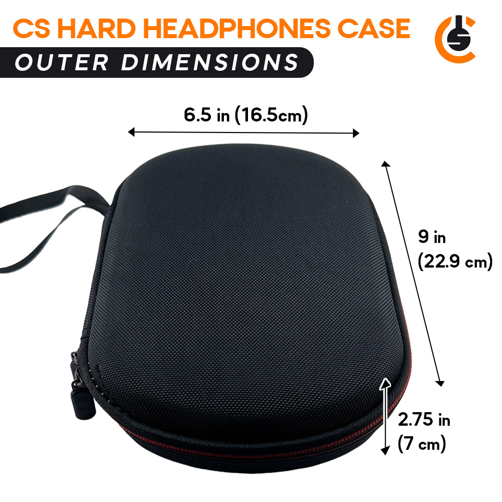 CentralSound EVA Hard Zippered Headphones Protective Carrying Case - Black - product image 6 - Audio Sellerz