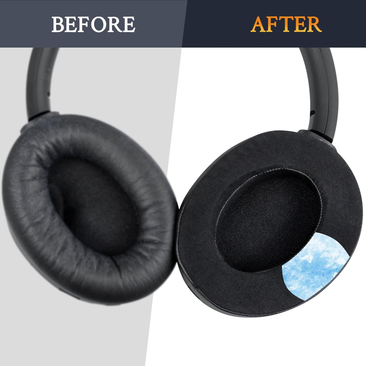 CS Upgraded Replacement Ear Pad Cushions for Sony WH-1000XM3 Headphones | Cooling Gel - product image 3 - Audio Sellerz