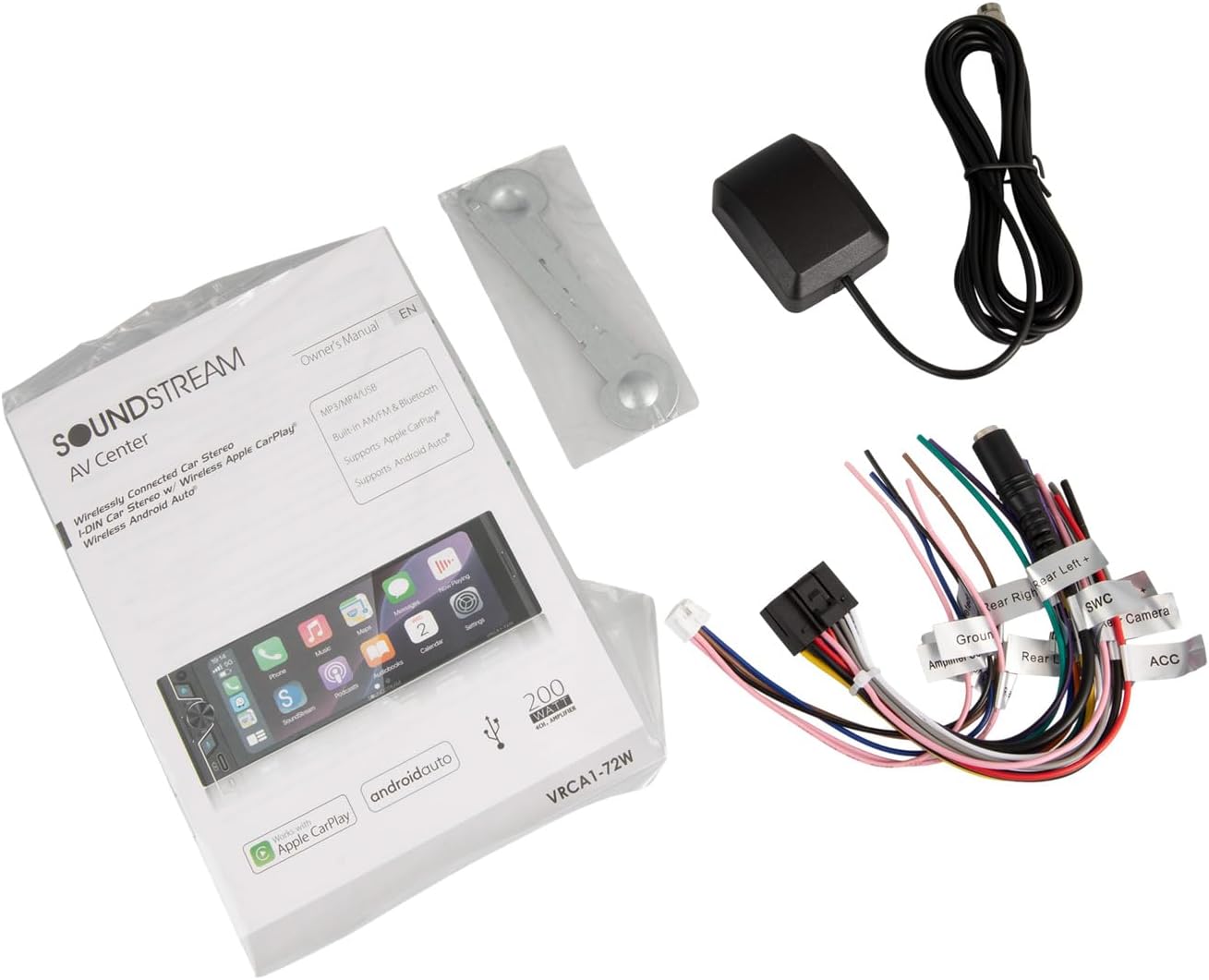 Soundstream VRCA1-72W 6.7" Wireless Apple CarPlay and Android Auto Single DIN Car Stereo
