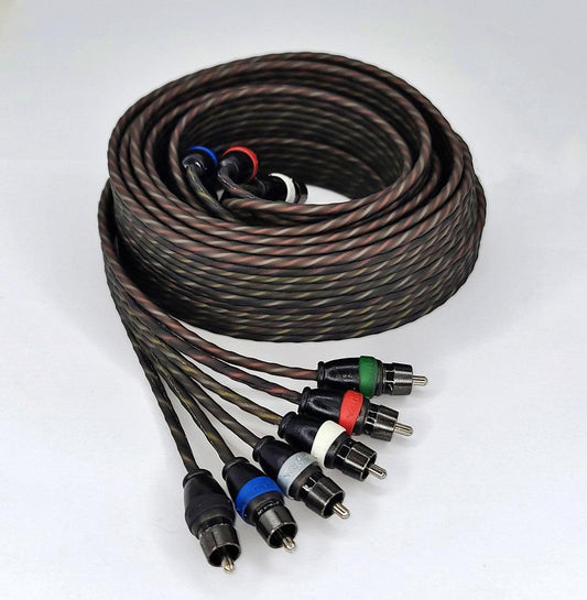 Sky High Car Audio Twisted 6-Channel Twisted RCA 12ft-20ft - Audio Sellerz