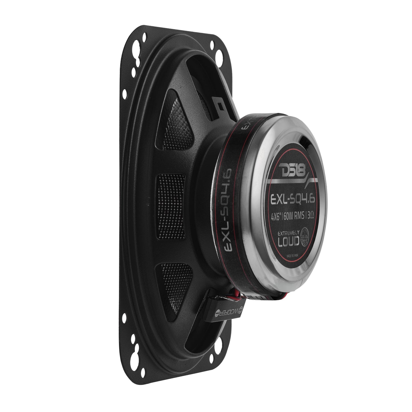 EXL 4x6” 2-Way Coaxial Speaker with Fiber Glass Cone | 60W RMS 3-Ohm.