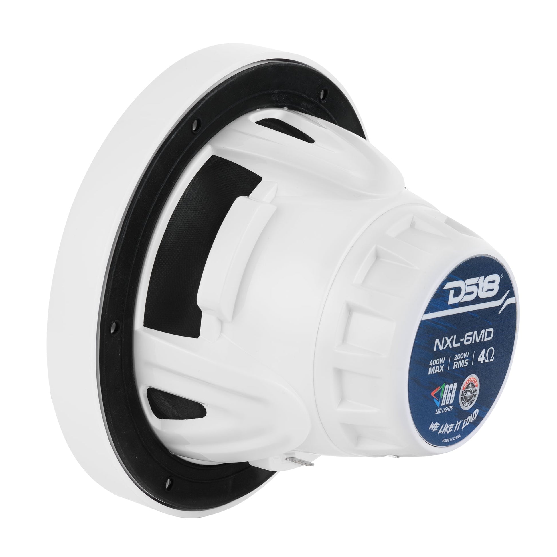 6.5” Marine 2-Way Hybrid Speaker with RGB LED, Compression Driver and Neodymium Magnet | 250W RMS 4-Ohm.
