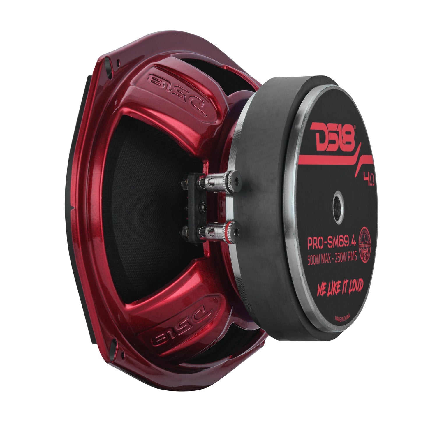PRO 6x9" Slim Water-Resistant Mid-Range Loudspeaker | 250W RMS 4-Ohm.