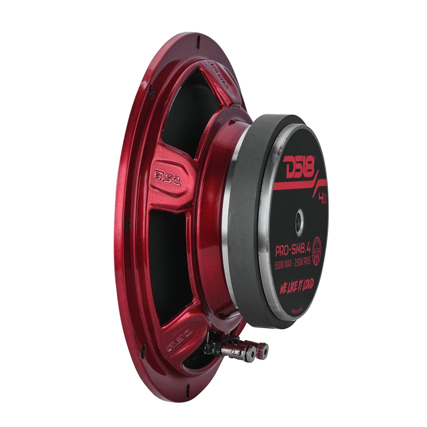 PRO 8" Slim Water-Resistant Midrange Loudspeaker | 250W RMS 4-Ohm.