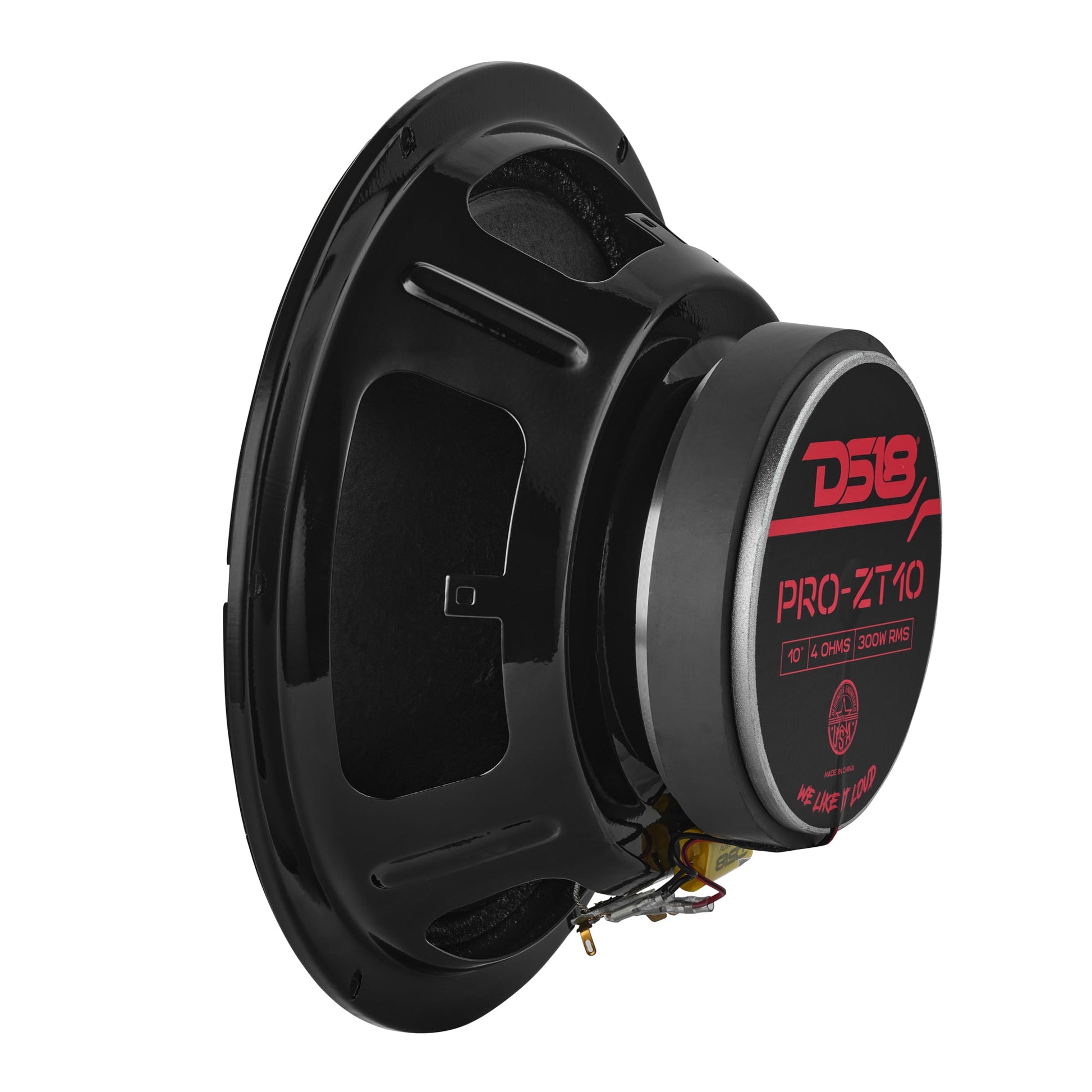 PRO-ZT 10" Coaxial Mid-Range Loudspeaker with Water-Resistant Cone Built-in Bullet Tweeter | 300W RMS  4-Ohm.