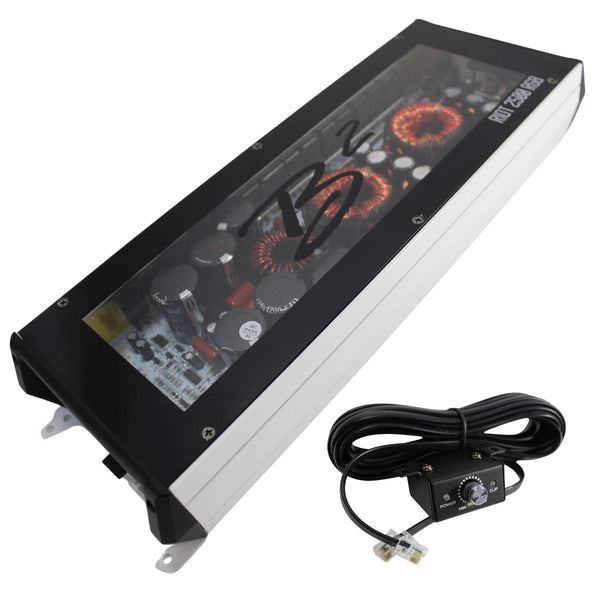 B2 Audio RIOT Mono 2.5K 2500 Watt 1-Ohm Class D Subwoofer Amplifier Full Range Amplifier w/ RGB LED Illumination.