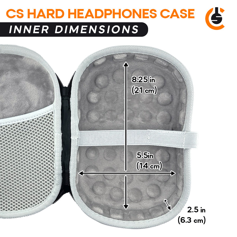 CentralSound EVA Hard Zippered Headphones Protective Carrying Case - Black - product image 7 - Audio Sellerz