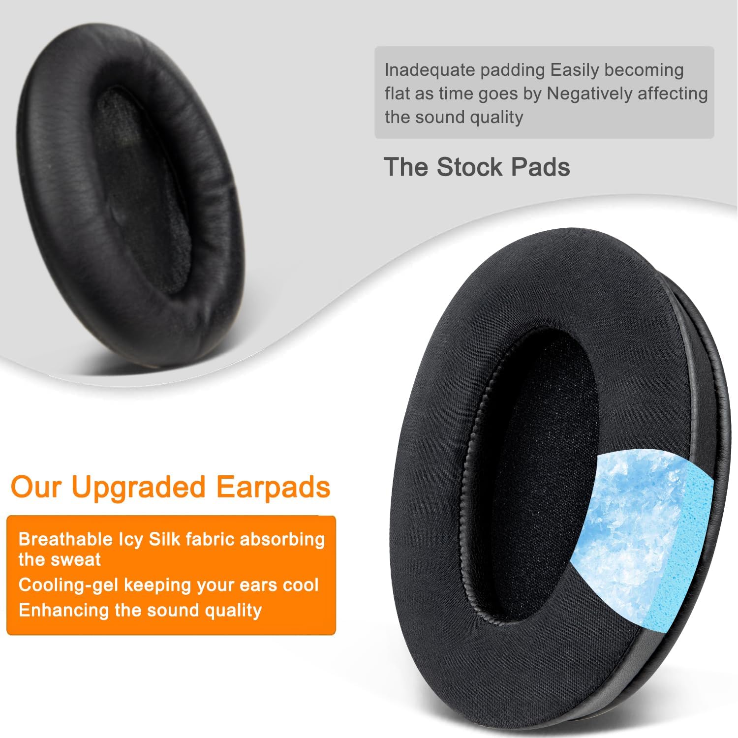 CS Upgraded Replacement Ear Pad Cushions for Sony WH-1000XM3 Headphones | Cooling Gel - product image 5 - Audio Sellerz