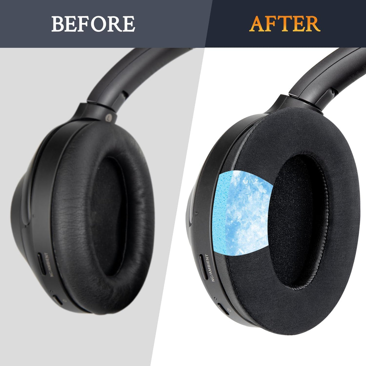 CS Upgraded Replacement Ear Pad Cushions for Sony WH-1000XM3 Headphones | Cooling Gel - product image 7 - Audio Sellerz