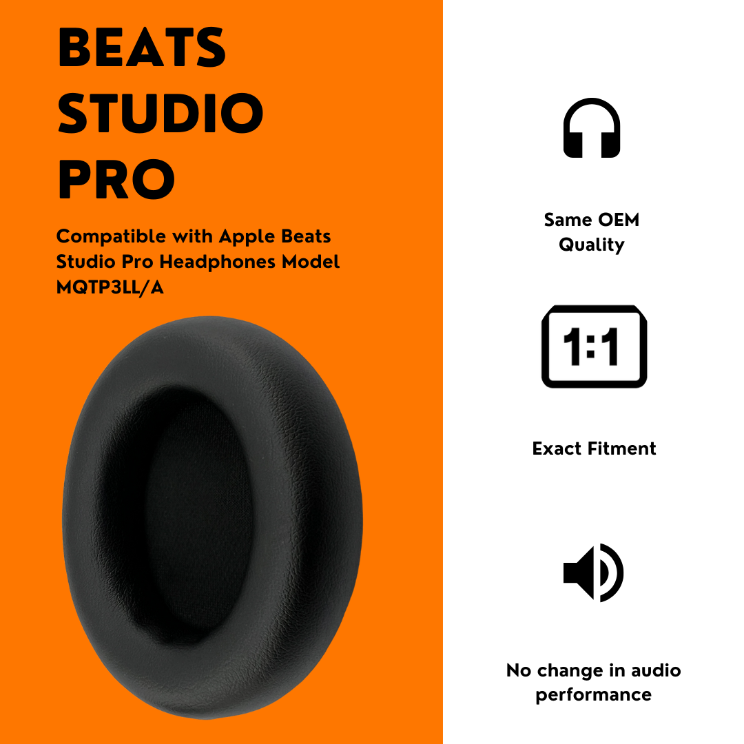 CS Replacement Ear Pad Cushions for Apple Beats Studio PRO (2023) Premium Wireless - product image 8 - Audio Sellerz