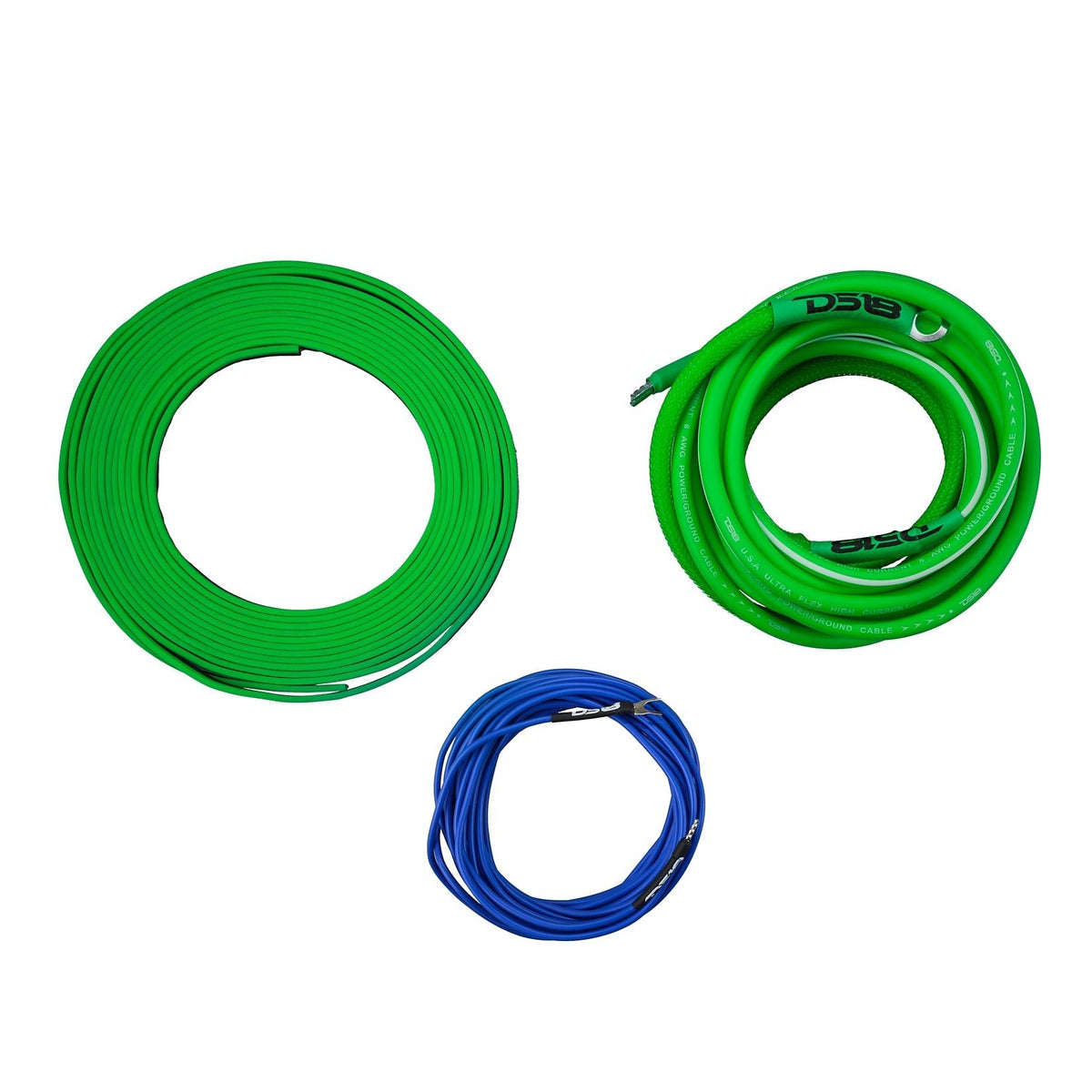 8-GA Amplifier Installation Wiring Kit - Green.