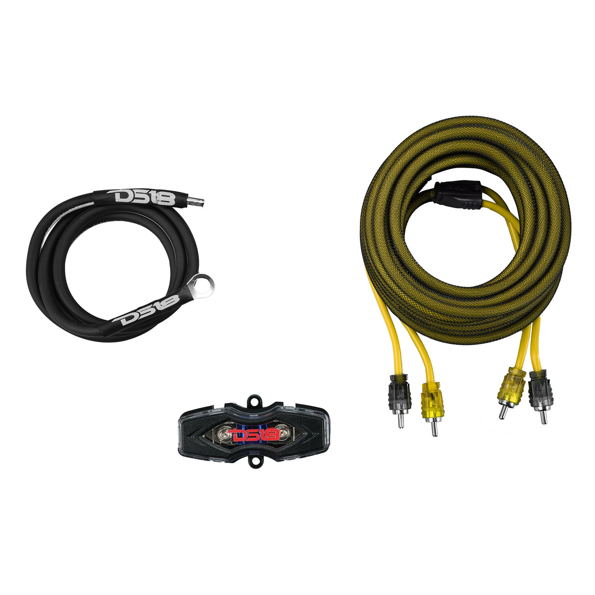 8-GA Amplifier Installation Wiring Kit - Yellow - Sold by Audio Sellerz