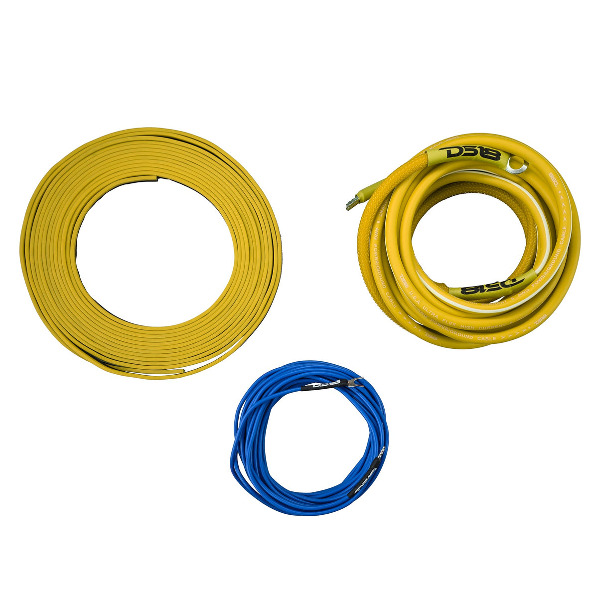 8-GA Amplifier Installation Wiring Kit - Yellow - Sold by Audio Sellerz