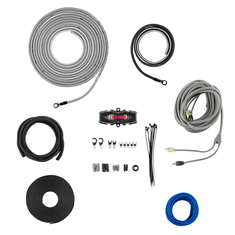 8-GA CCA Amplifier Installation Kit - SILVER.