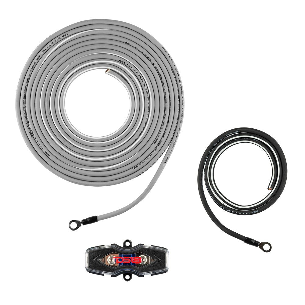 8-GA CCA Amplifier Installation Kit - SILVER.