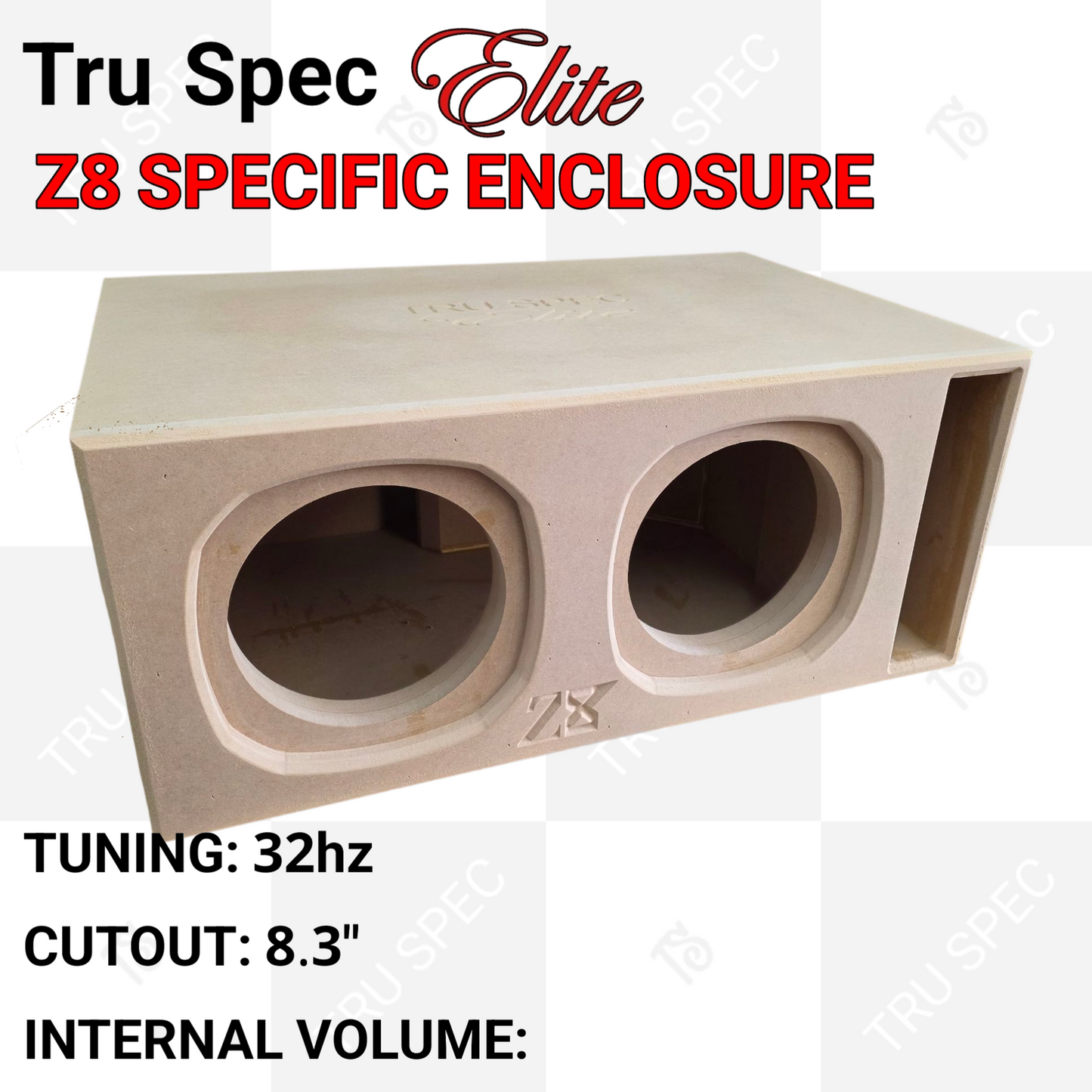 TRU SPEC Elite Sundown Z8 Dual 8" Subwoofer Enclosure.