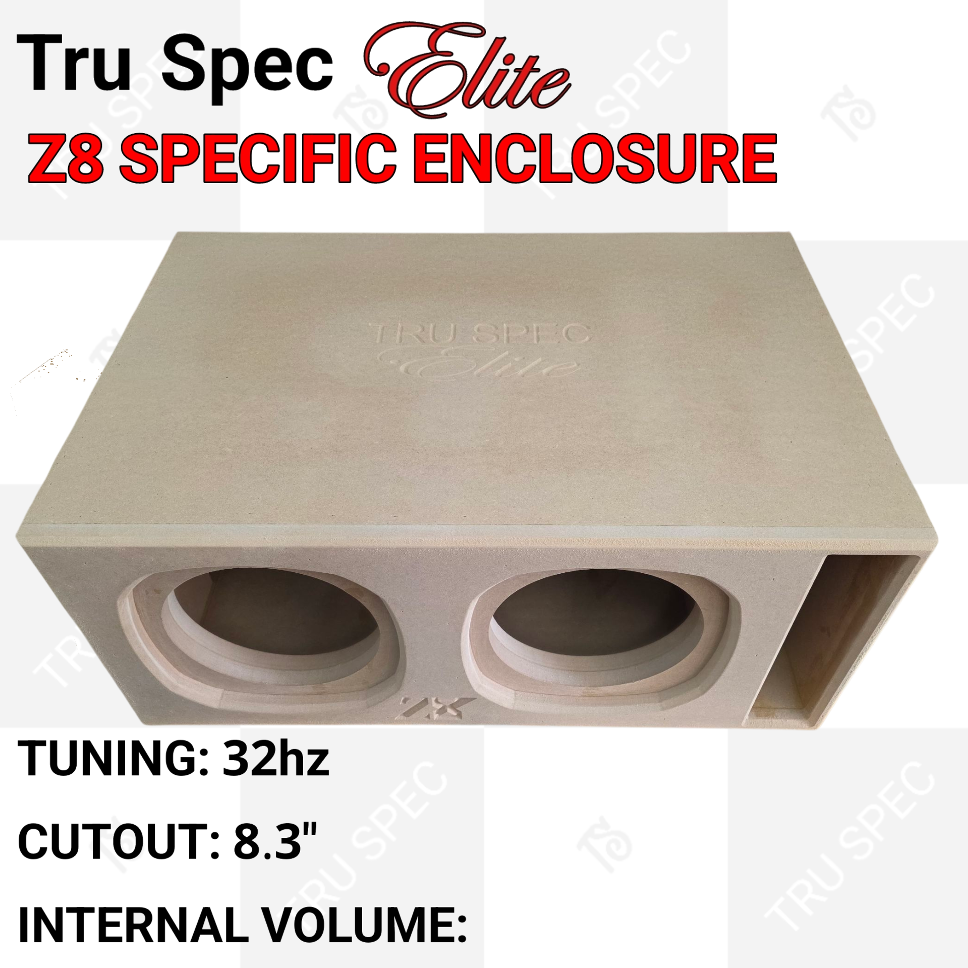 TRU SPEC Elite Sundown Z8 Dual 8" Subwoofer Enclosure.