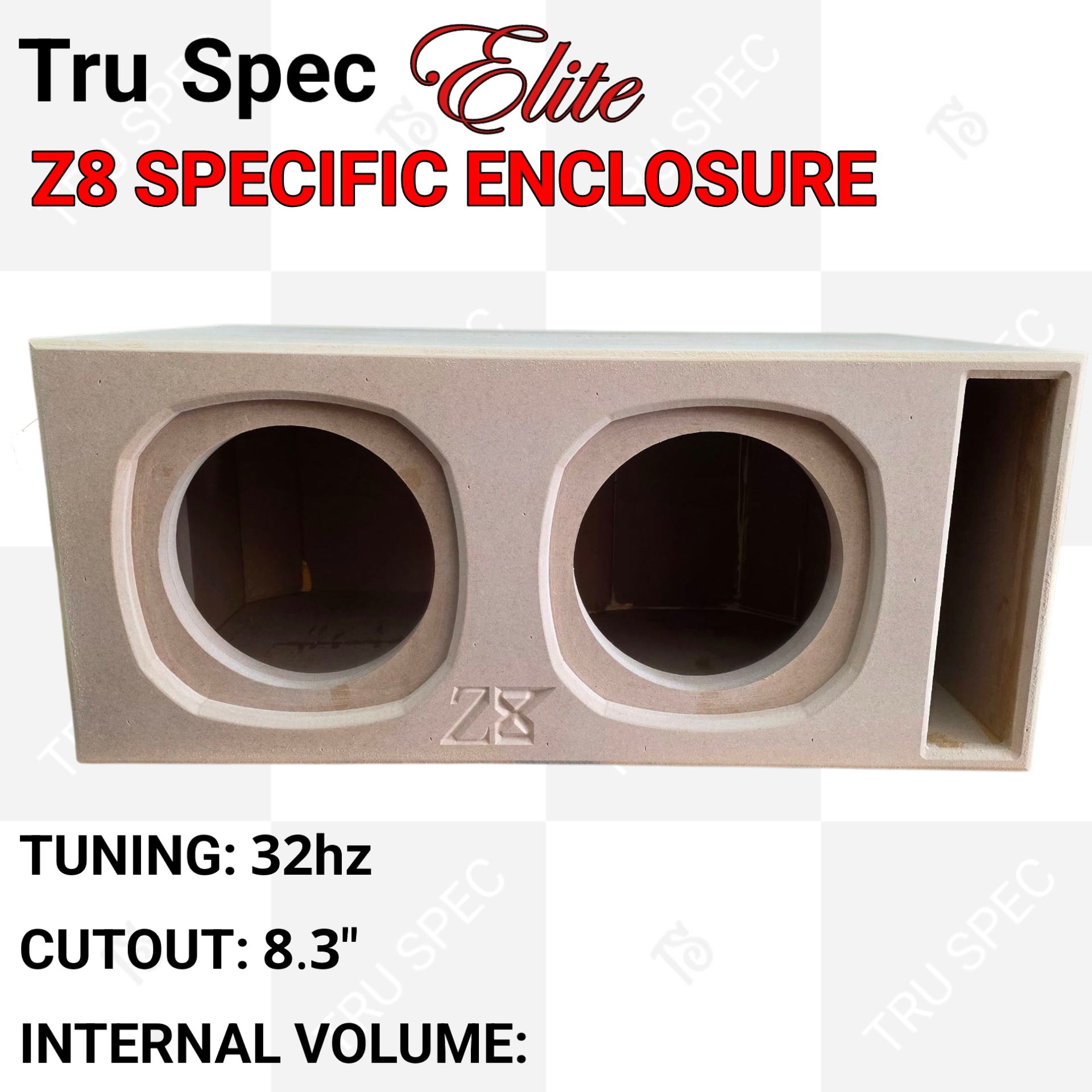 TRU SPEC Elite Sundown Z8 Dual 8" Subwoofer Enclosure.