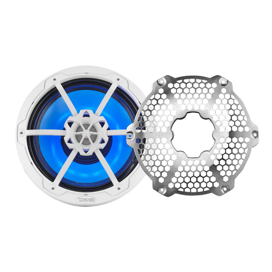 8” Marine 2-Way Hybrid Speaker with RGB LED, Compression Driver and Neodymium Magnet | 350W RMS 4-Ohm.